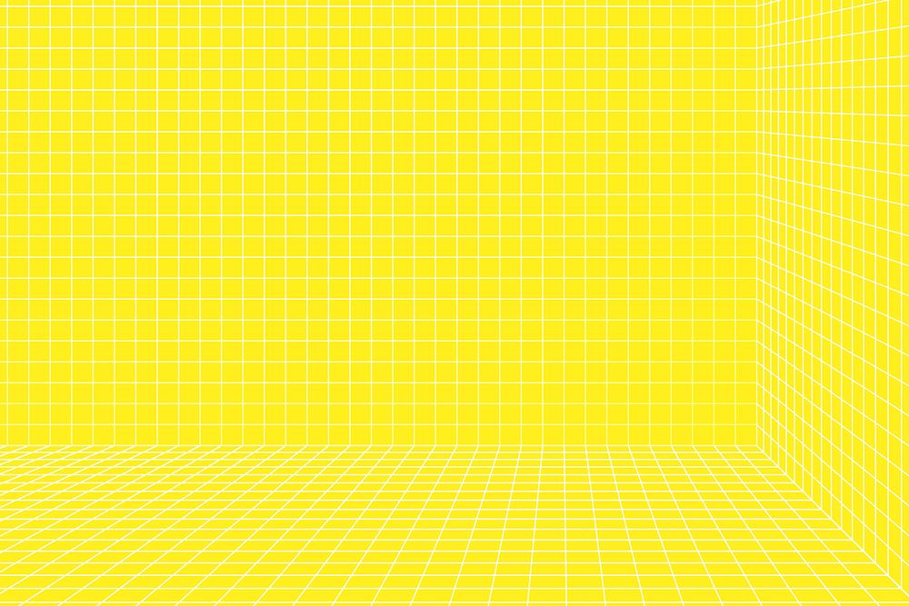 Yellow grid pattern background, colorful design