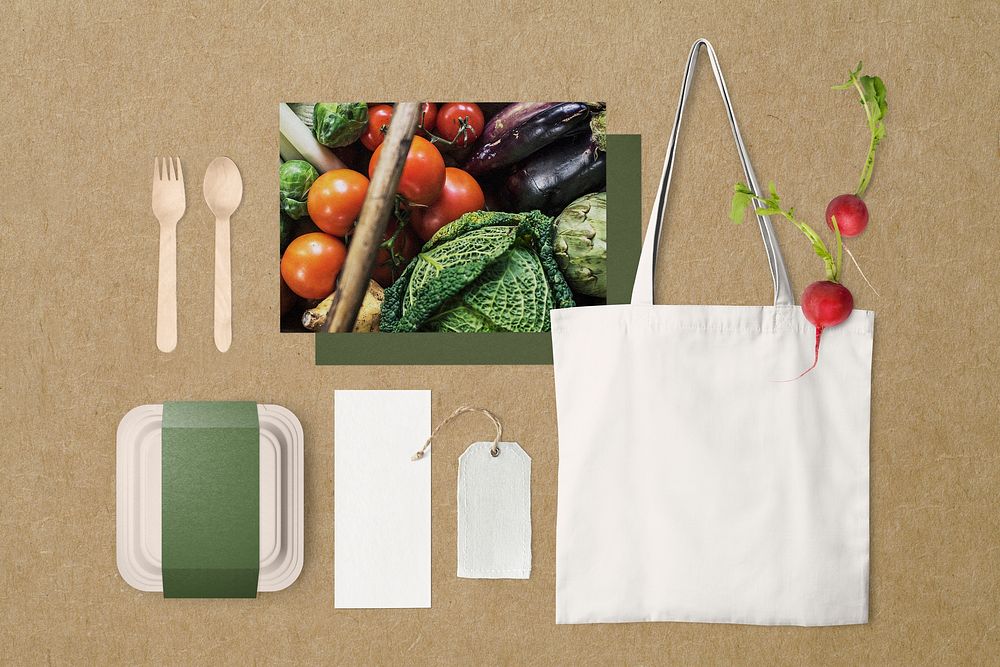 Eco corporate identity, food packaging design