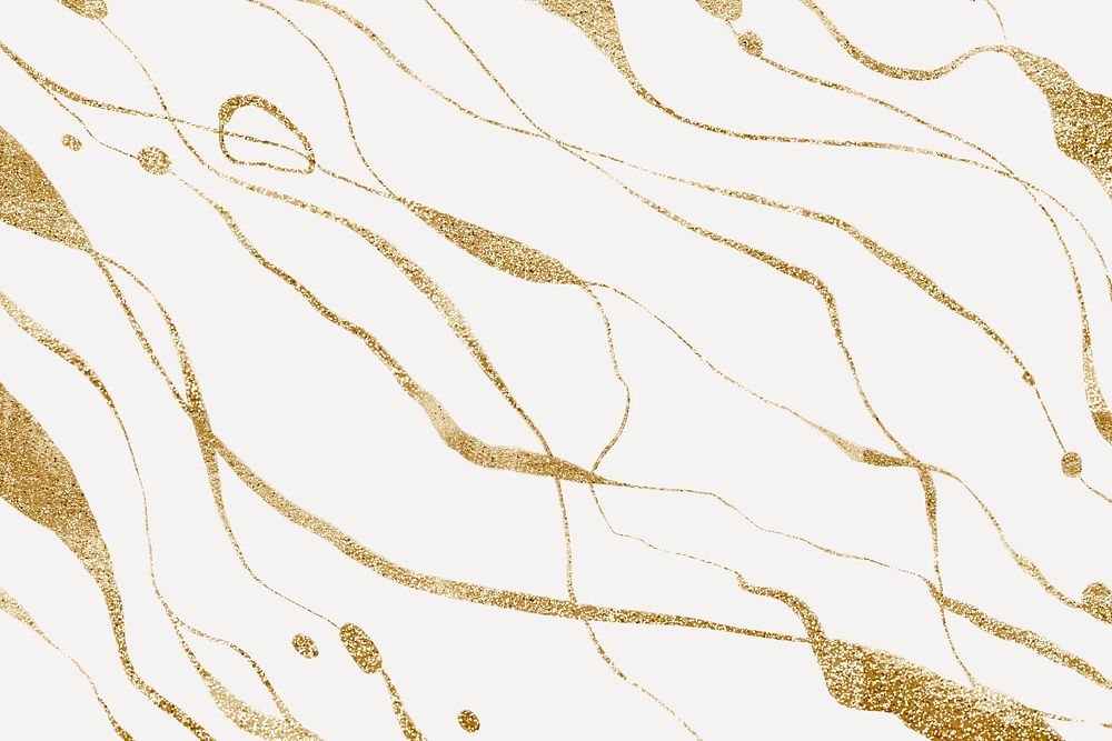 Abstract wavy background, gold glitter design