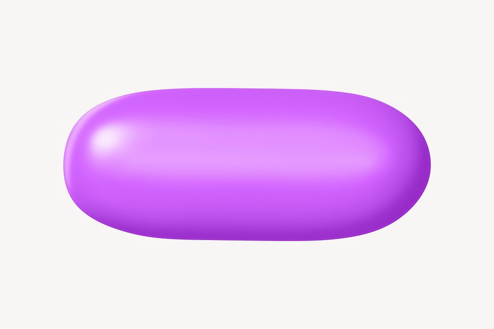 Minus sign symbol, 3D purple balloon texture