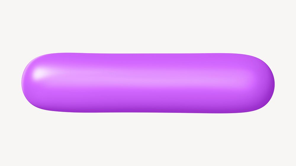 Underscore symbol, 3D purple balloon texture