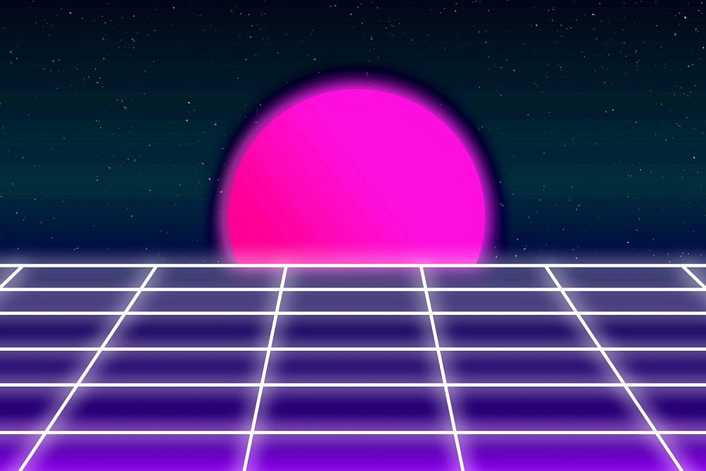 Retro futurism background, 80s design