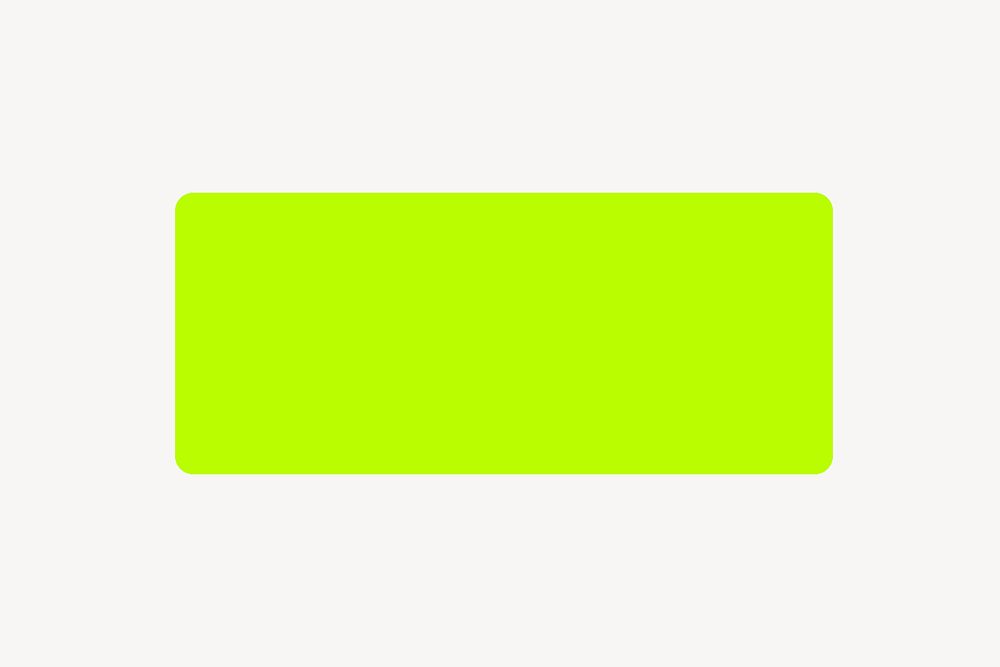 Neon green rectangle badge collage element vector