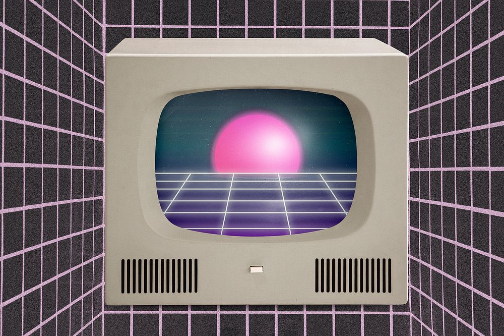 CRT TV, retro future design 