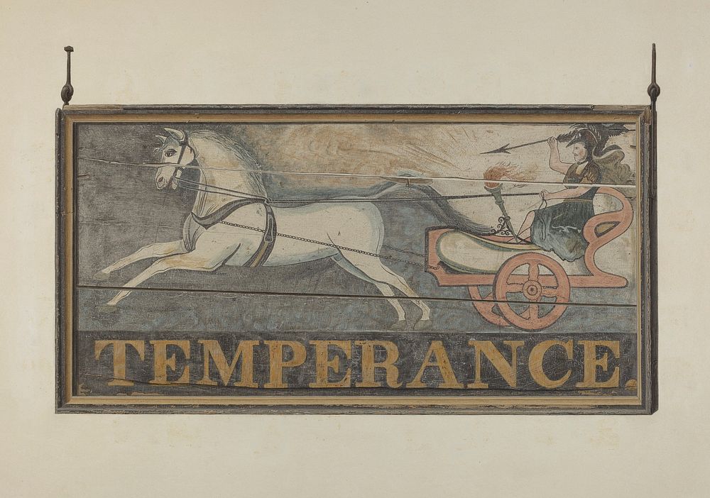 Tavern Sign: "Temperance" (c. 1940) by John Matulis. Original from The National Gallery of Art.