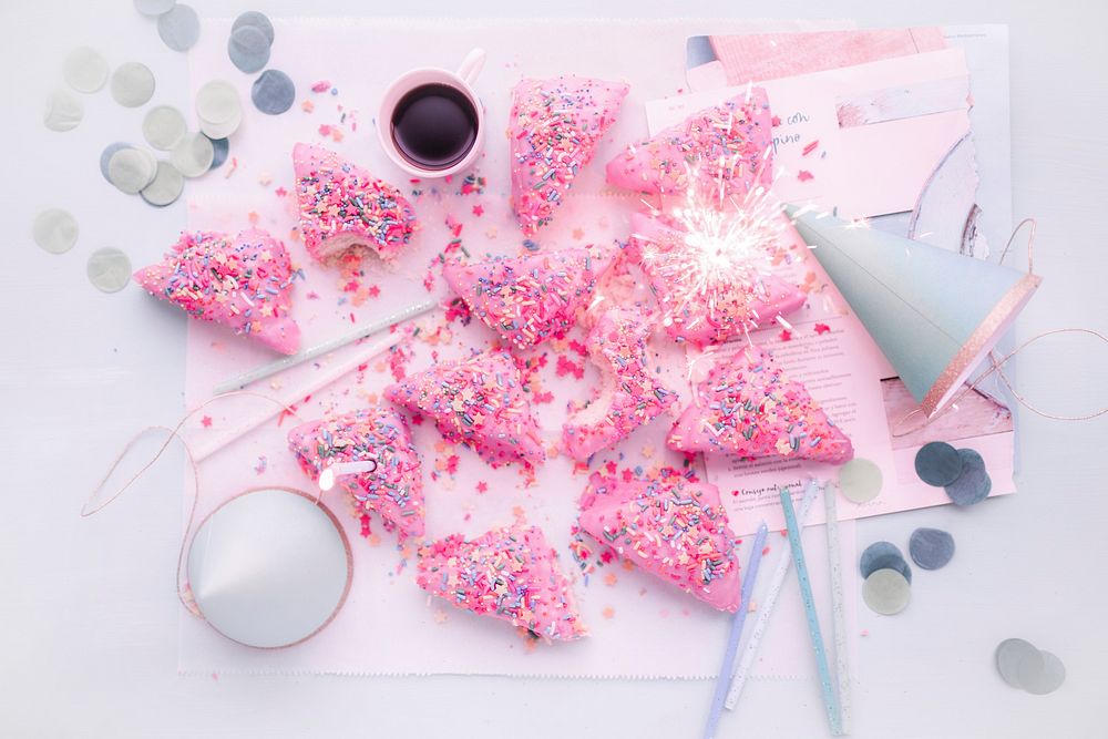 Pink fairy bread, birthday party aesthetic