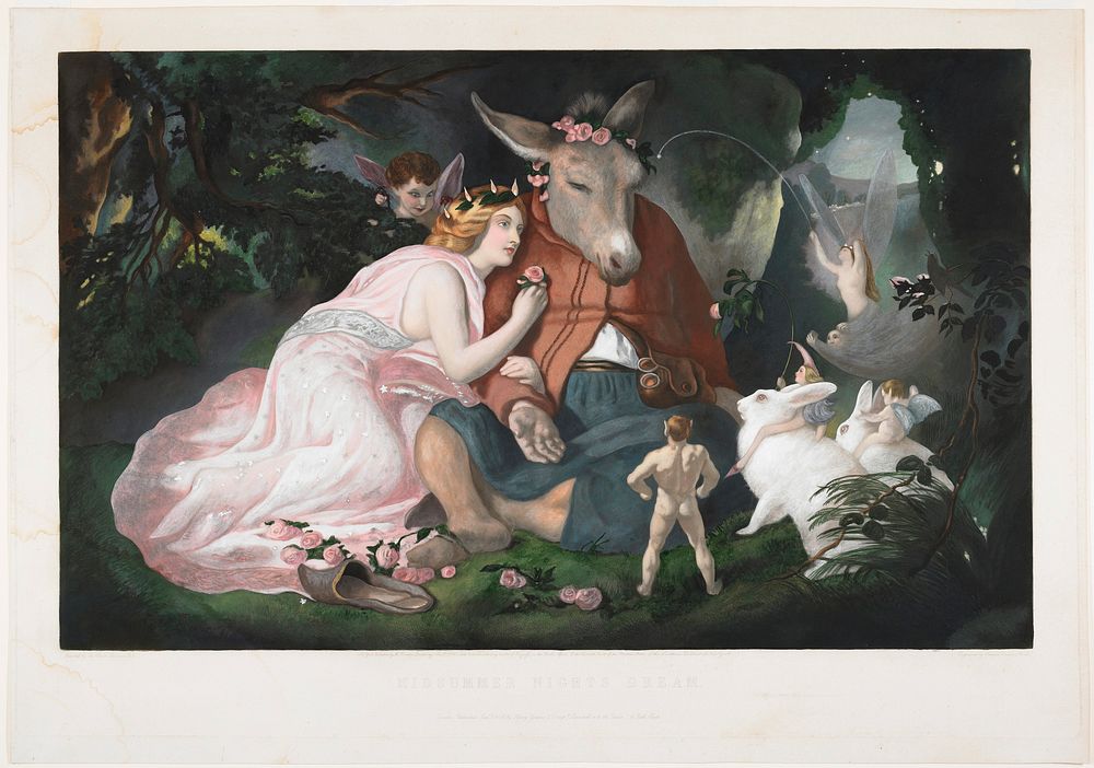 Midsummer Night's Dream (1858) painting in high resolution by Samuel Cousins. Original from the Minneapolis Institute of…