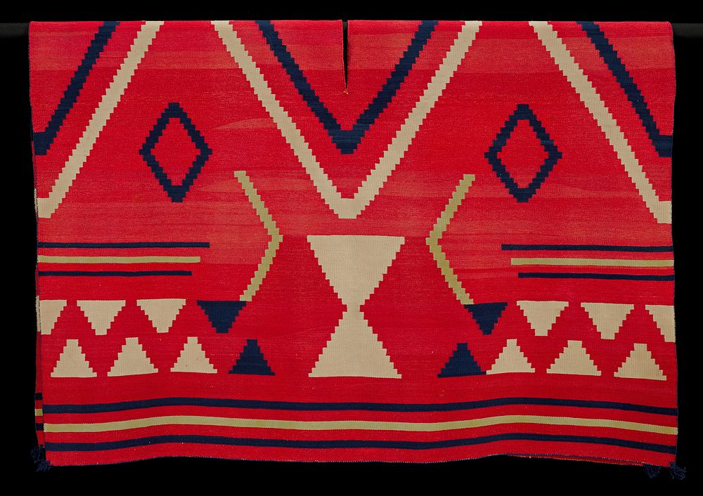 Poncho serape (ca. 1860) textile in high resolution. Original from the Minneapolis Institute of Art. Digitally enhanced by…