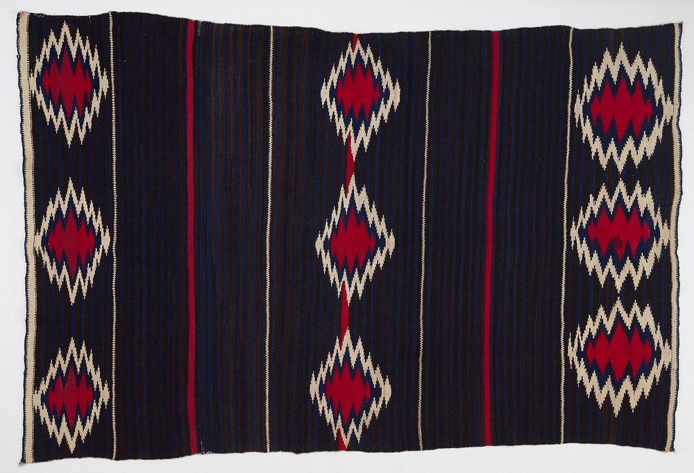 "Moki" blanket (ca. 1889) textile in high resolution. Original from the Minneapolis Institute of Art. Digitally enhanced by…