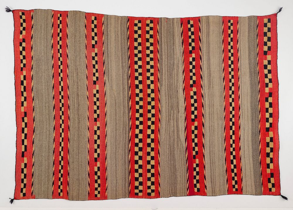 Banded serape (ca. 1890) textile in high resolution. Original from the Minneapolis Institute of Art. Digitally enhanced by…