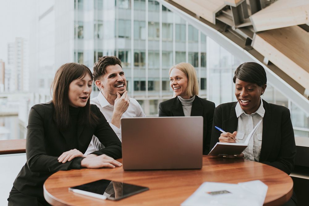 Diverse business people having meeting