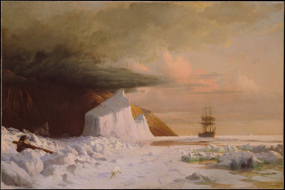 An Arctic Summer: Boring Through the Pack in Melville Bay by William Bradford