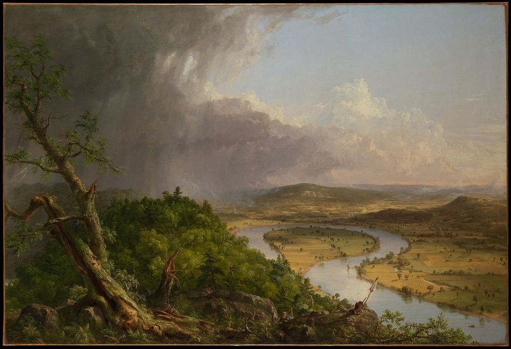 View from Mount Holyoke, Northampton, Massachusetts, after a Thunderstorm—The Oxbow by Thomas Cole