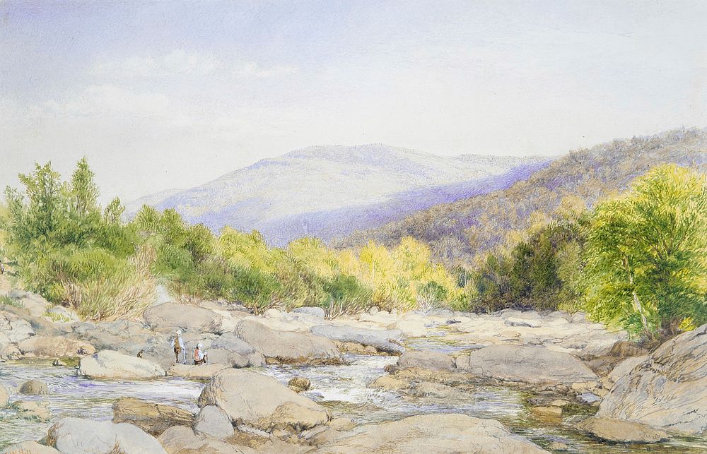 Landscape: View on Catskill Creek by John William Hill