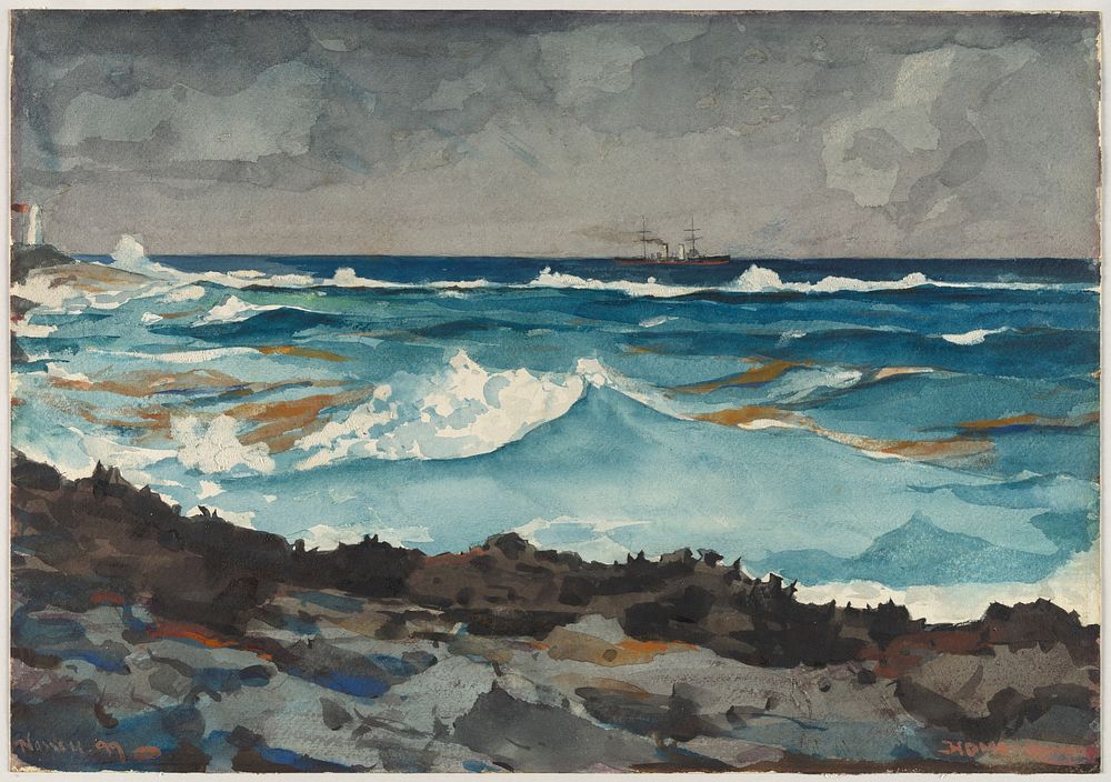 Shore and Surf, Nassau by Winslow Homer