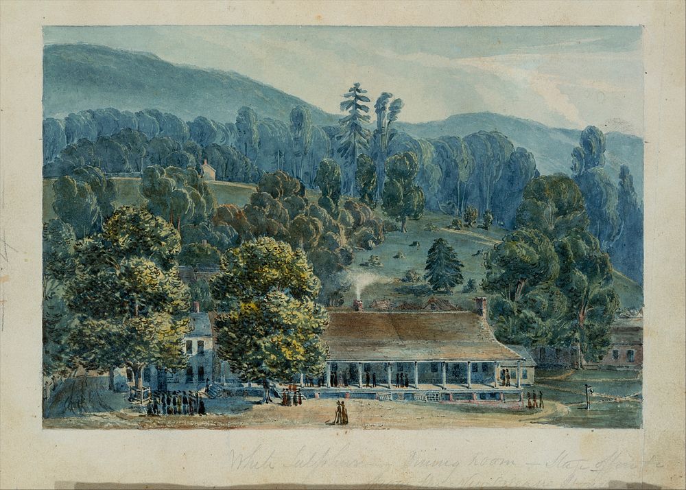 Dining Room and Stage Offices at White Sulphur Springs by John La Farge