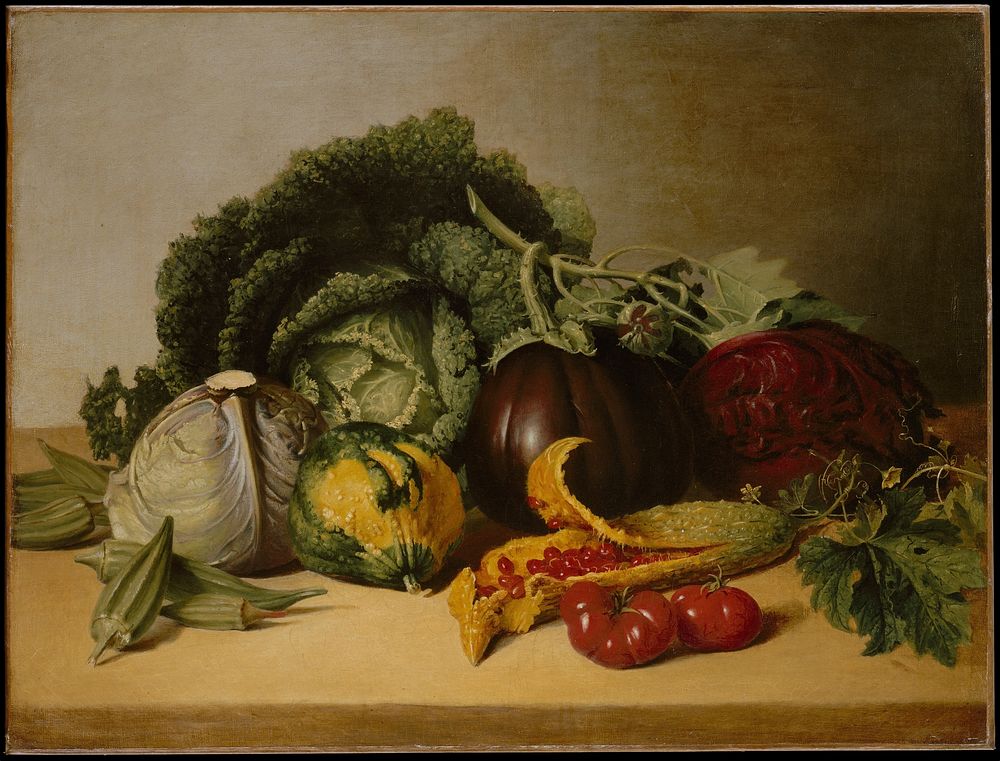 Still Life: Balsam Apple and Vegetables by James Peale