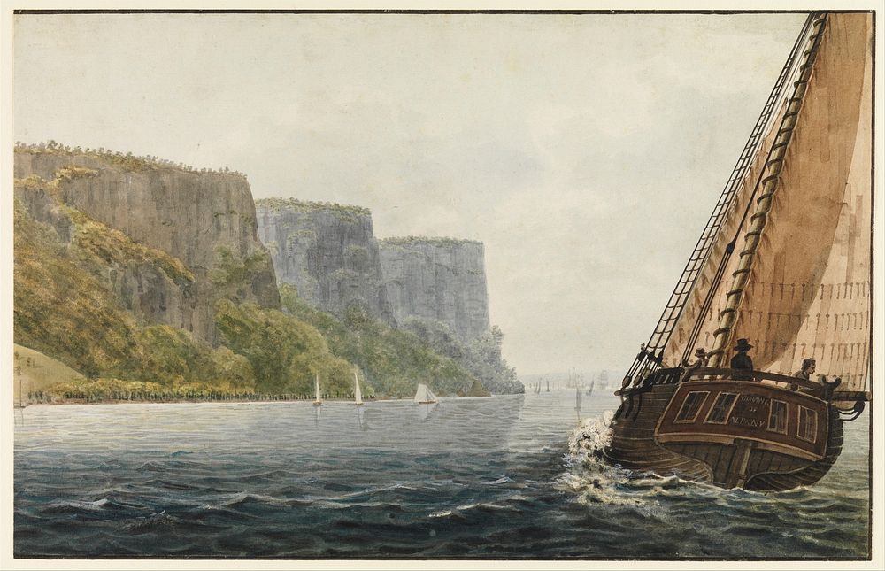 The Packet "Mohawk of Albany" Passing the Palisades by Pavel Petrovich Svinin