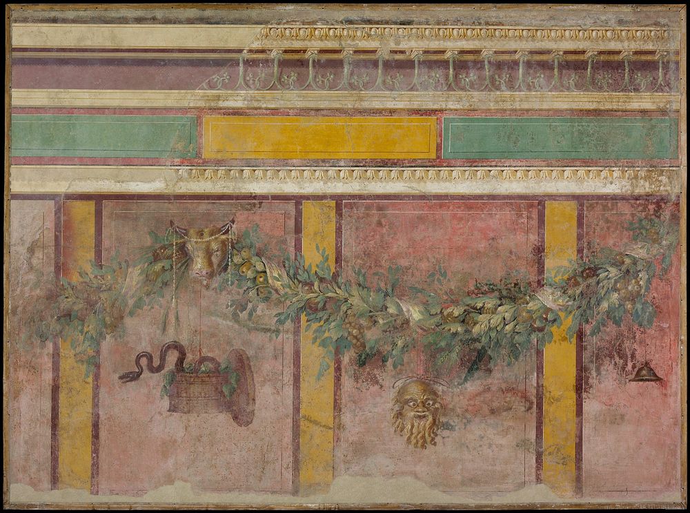 Wall painting from the west wall of Room L of the Villa of P. Fannius Synistor at Boscoreale, Roman