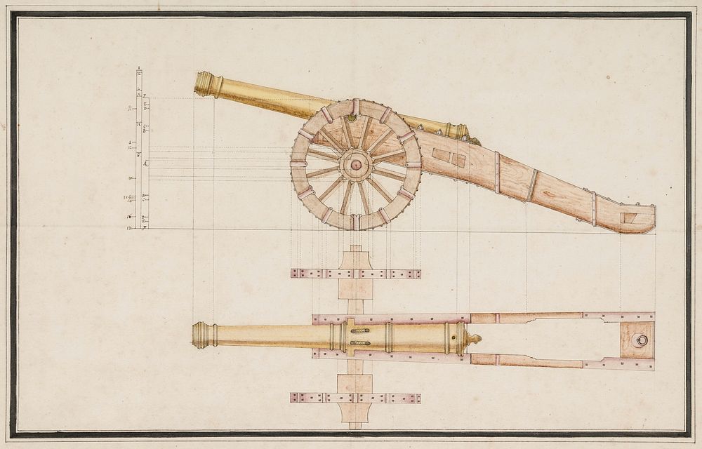 Construction Drawing of a Cannon