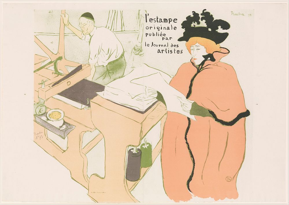 Cover for L'Estampe originale, Album I, publiée par les Journal des Artistes by Henri de Toulouse–Lautrec
