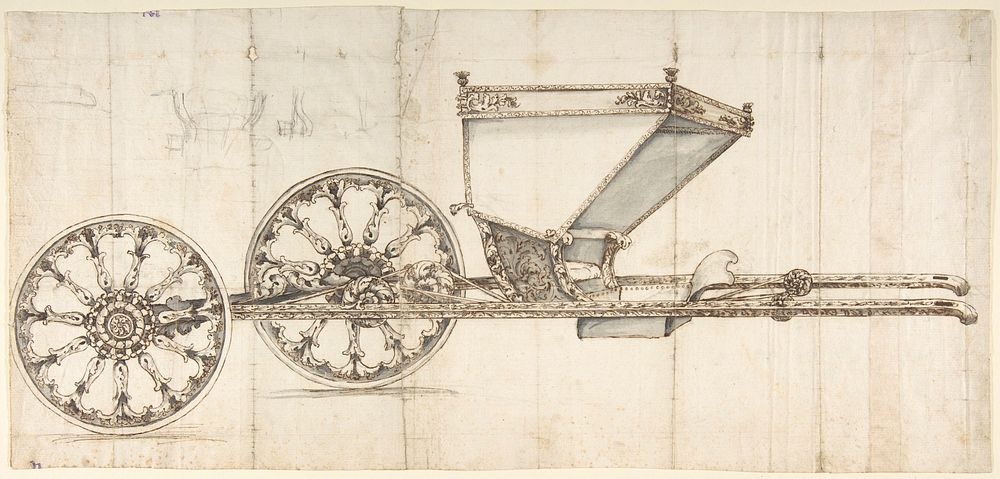 Design for a Carriage (Chaise Italienne?)