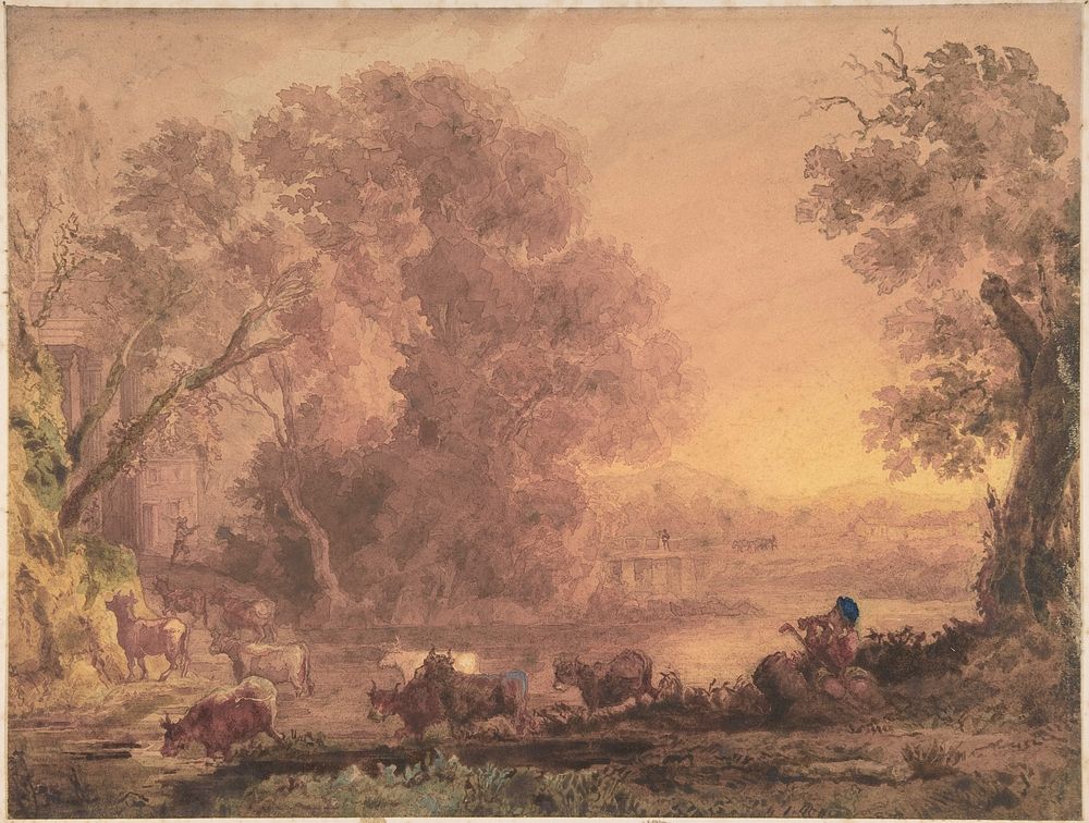 Arcadian Landscape by George Barret, the younger