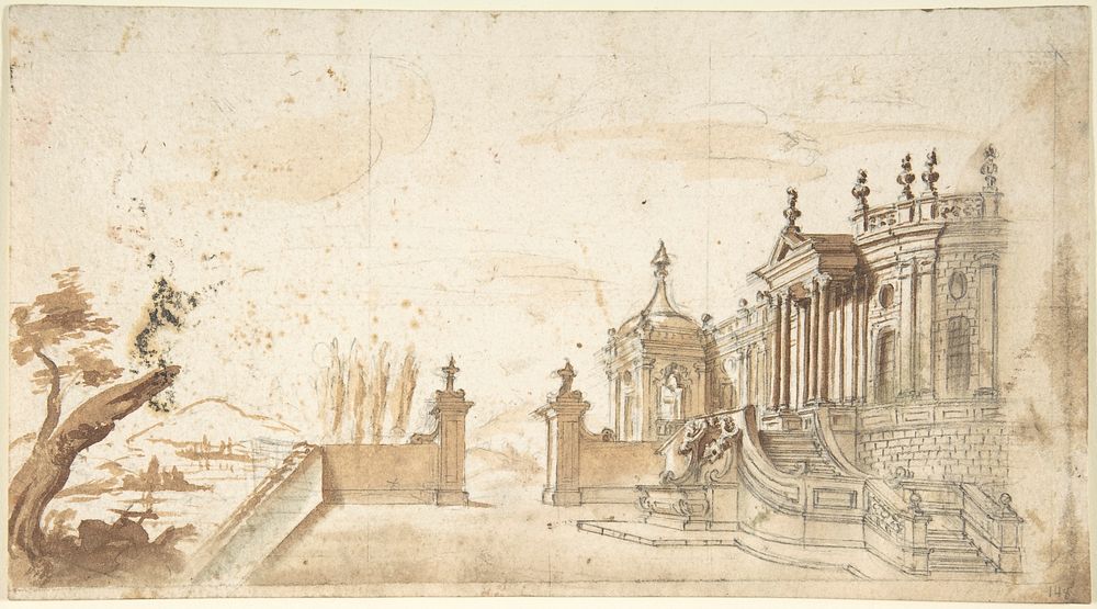 Architectural Fantasy, Anonymous, Italian, Piedmontese, 18th century