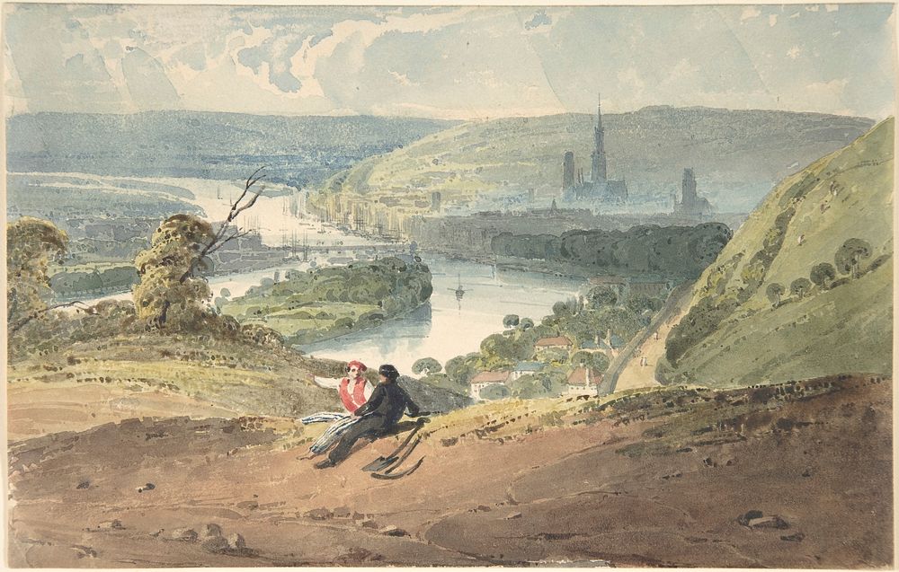 View of Rouen from St. Catherine&rsquo;s Hill by Richard Parkes Bonington