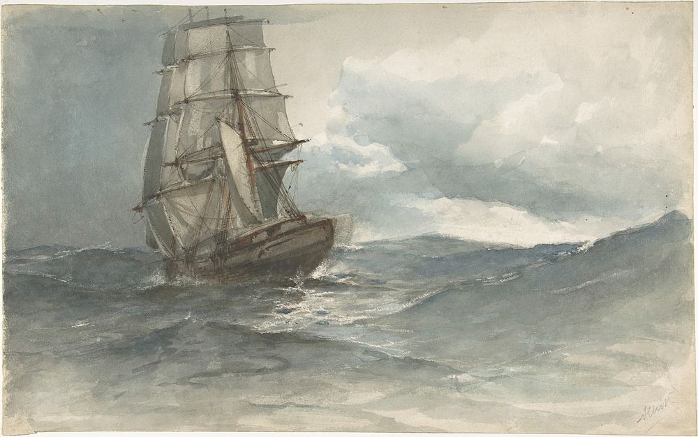 Ship at Sea by Albert Ernest Markes