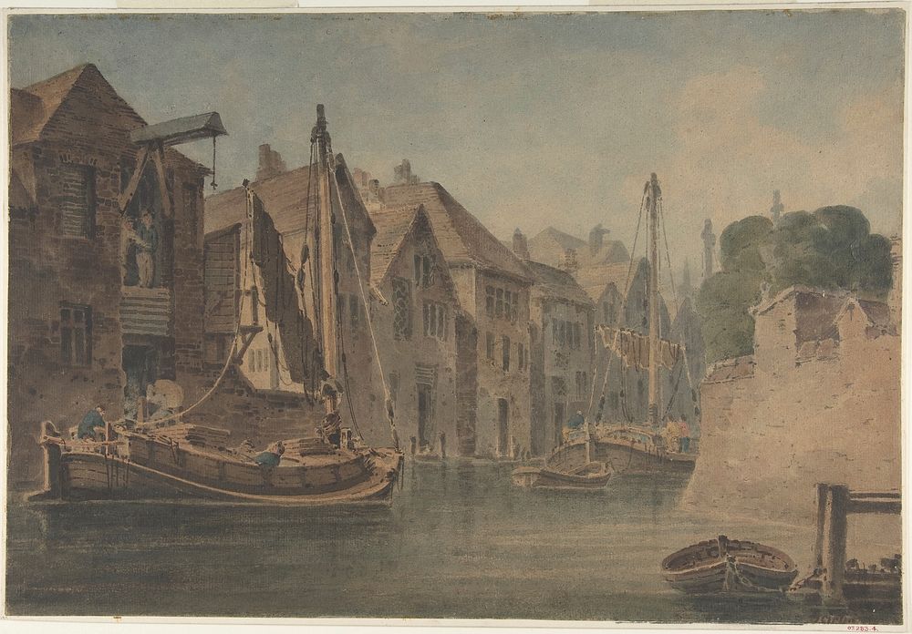 River at Norwich, Anonymous, British, 19th century (formerly attributed to Thomas Girtin)