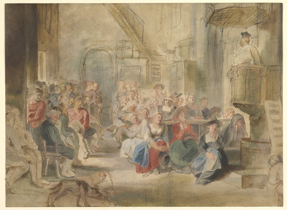 A Sermon in a Village Church by Peter Paul Rubens