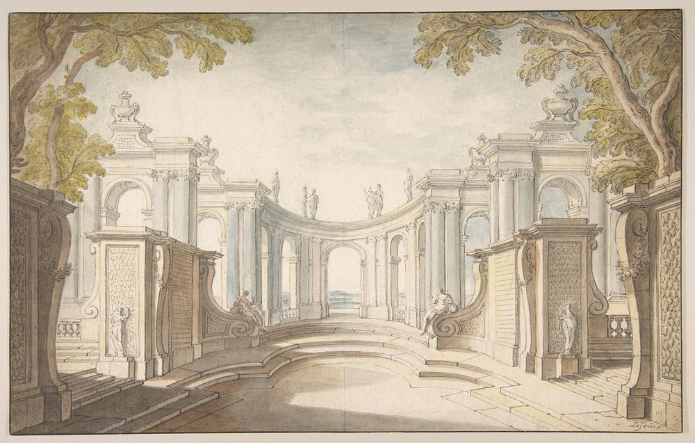 Study for a Stage Set by Jacques de Lajoüe