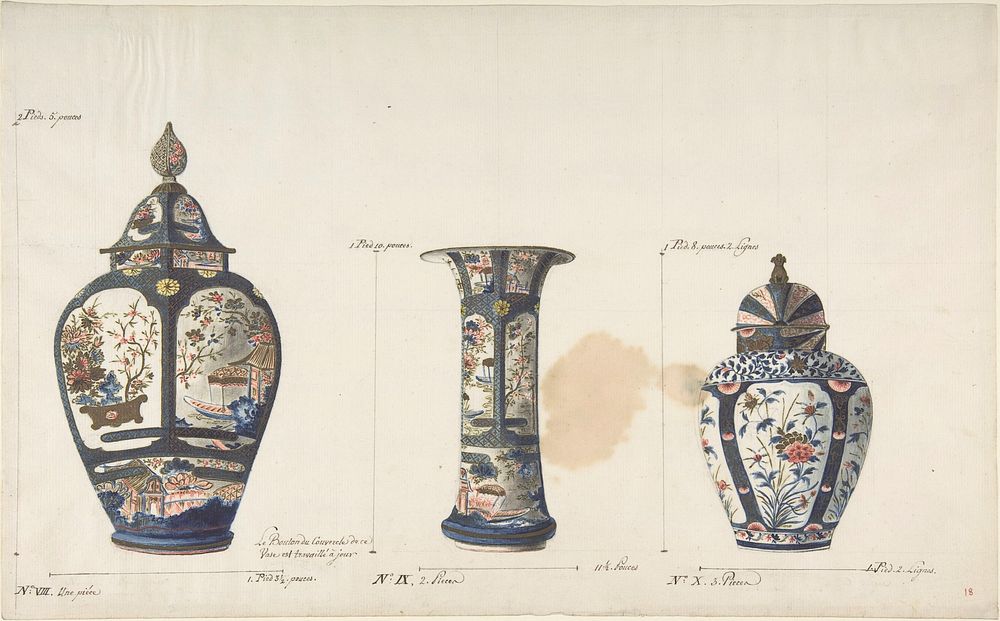 Design for Three Vases
