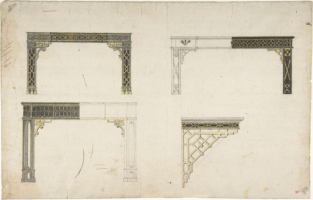 Designs for Tables, Anonymous, French, 19th century