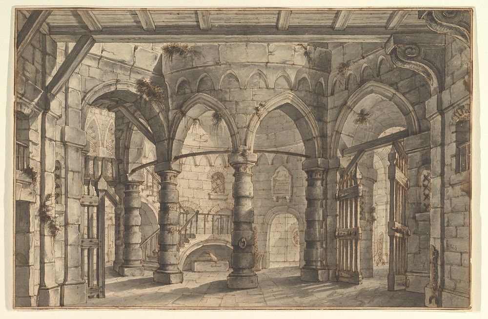 Design for a Stage Set by Giovanni Maria Quaglio I (also known as Giulio Quaglio III)