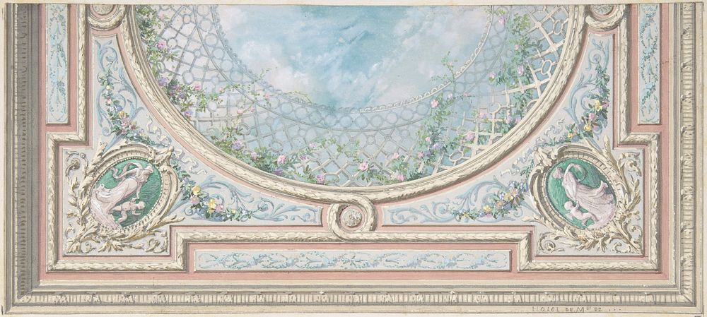 Design for Ceiling, Bedroom of Mme de Marconnoy by Jules Edmond Charles Lachaise and Eugène Pierre Gourdet