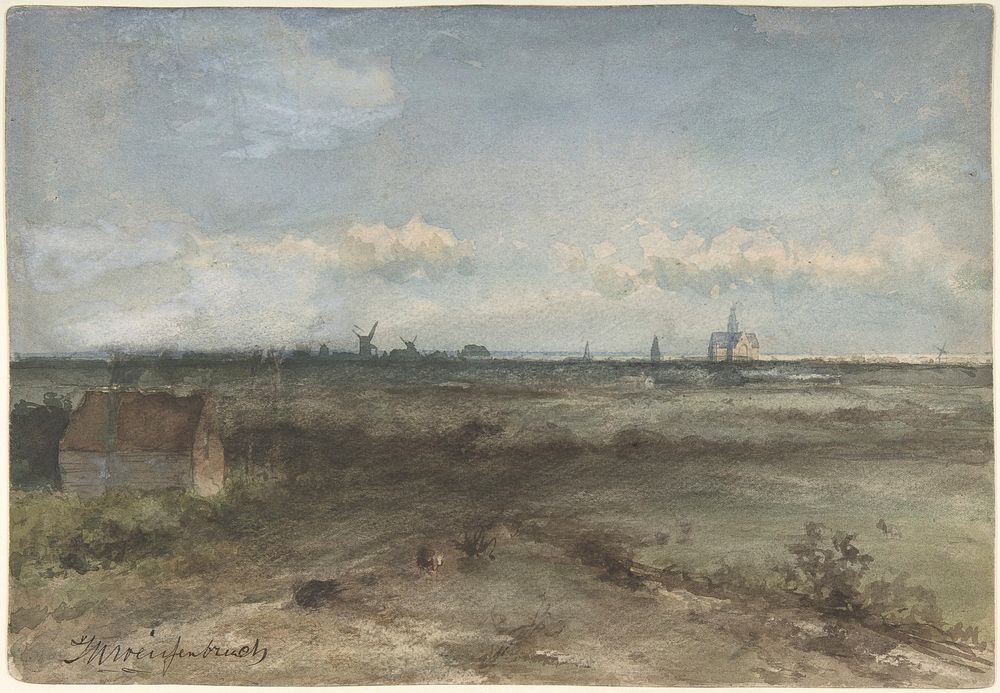 View of Haarlem from the Dunes by Jan Hendrik Weissenbruch 