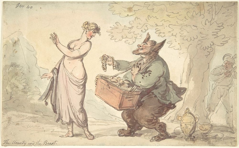 Beauty and the Beast by Thomas Rowlandson