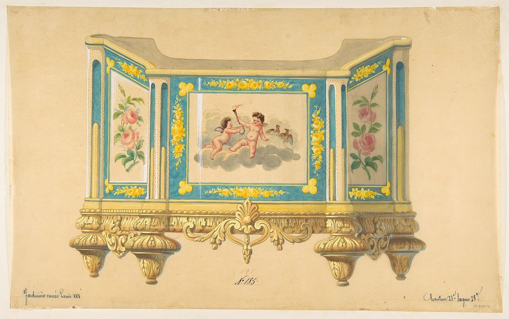 Design for a Jardiniere, Anonymous, French, 19th century