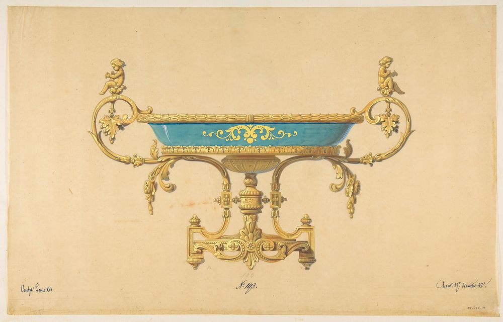 Design for a Compotier, Anonymous, French, 19th century