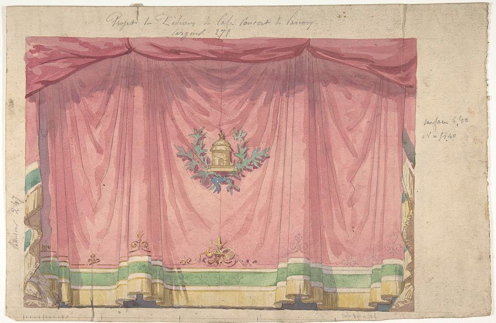 Design for a Stage Curtain by Eugène Cicéri