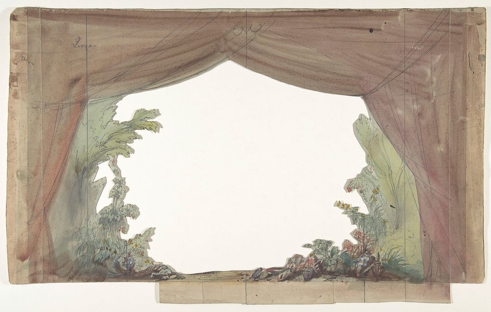 Design for a Stage Set at the Opéra, Paris by Eugène Cicéri