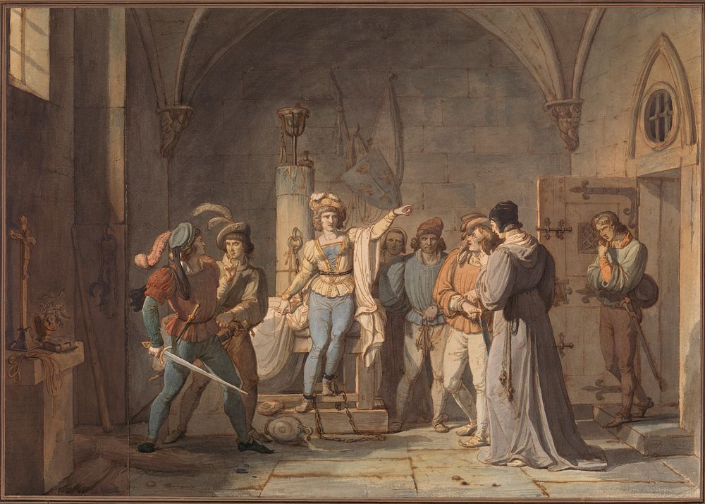 Joan of Arc Imprisoned in Rouen by Pierre Henri Revoil