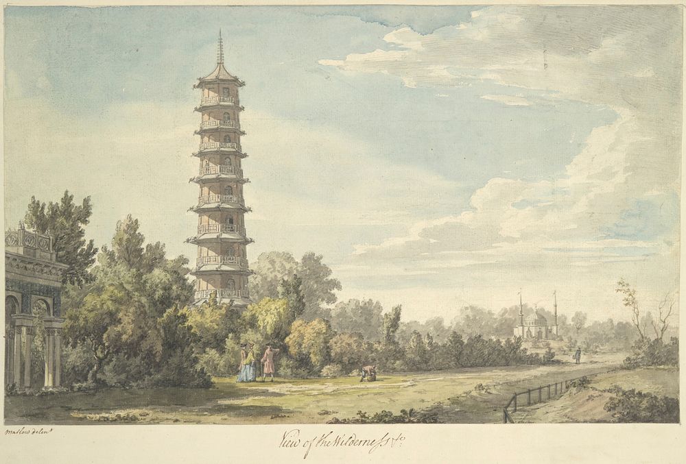 View of the Wilderness at Kew by William Marlow