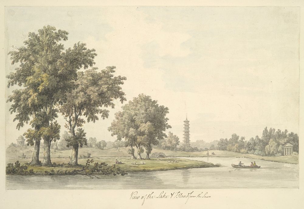 View of the Lake and the Island from the Lawn at Kew by Sir William Chambers