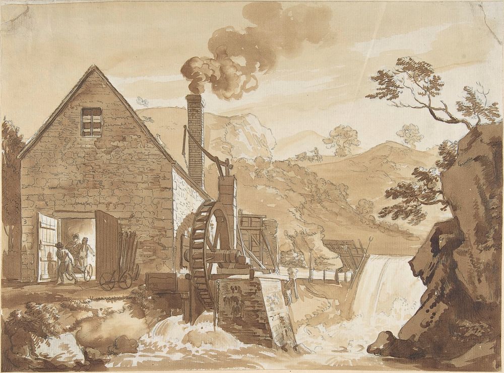The Iron Forge between Dolgelli and Barmouth, Merioneth Shire by Paul Sandby