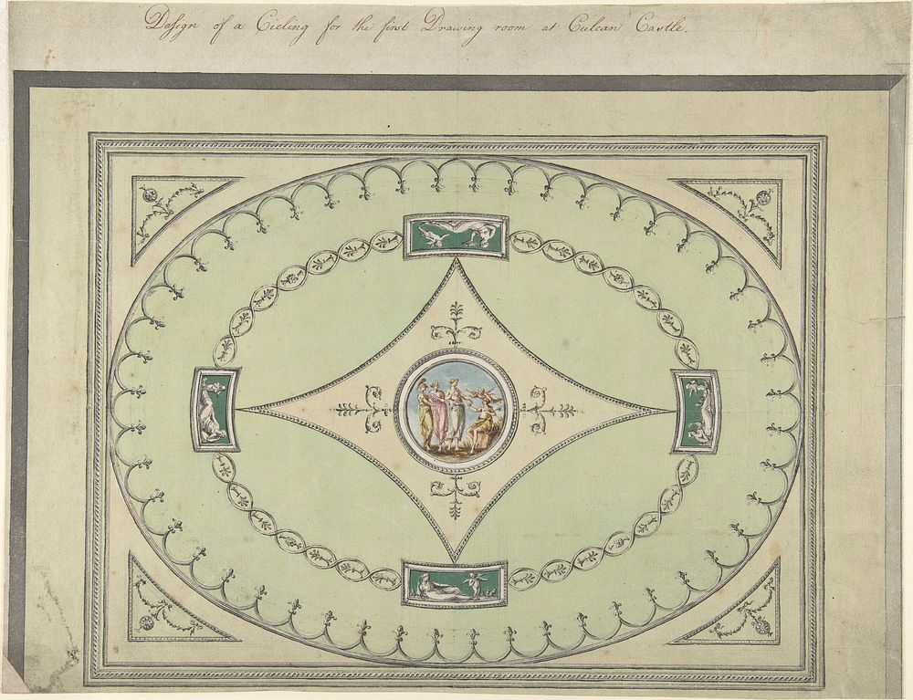 Design for a Ceiling for the First Drawing Room at Culzean Castle, Ayrshire