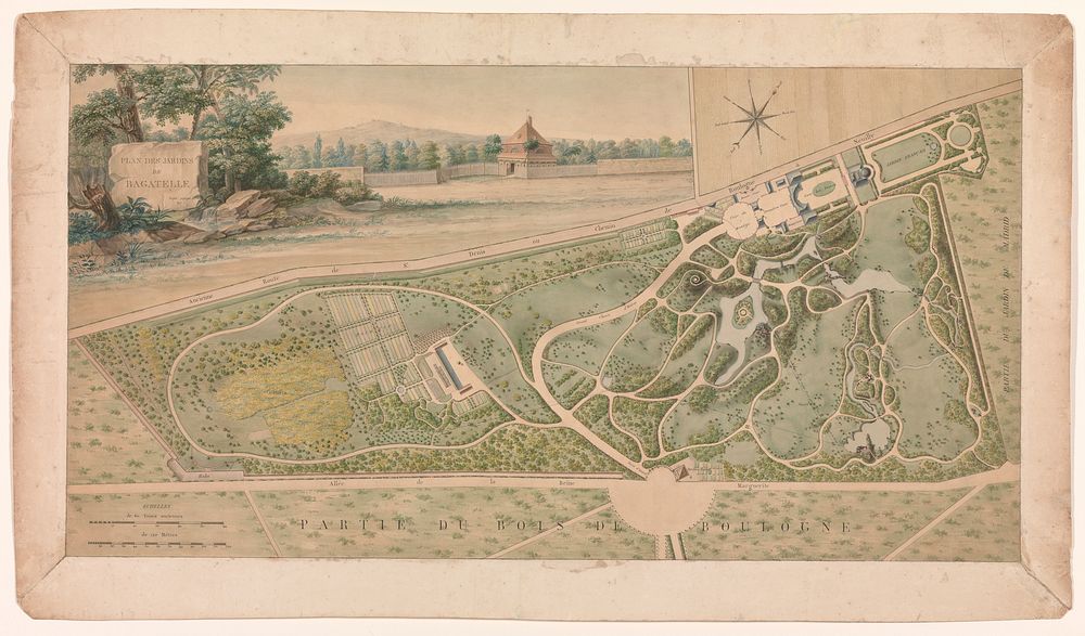 Plan for the Garden of the Château de Bagatelle