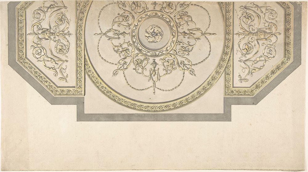 Design for the Gallery ceiling, Richmond House, Whitehall, London by Sir William Chambers